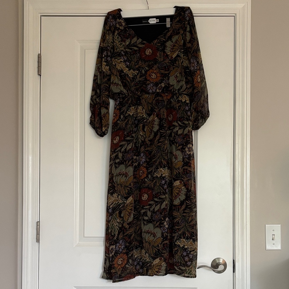 Piper & Scoot Autumn Floral Long Sleeve Dress